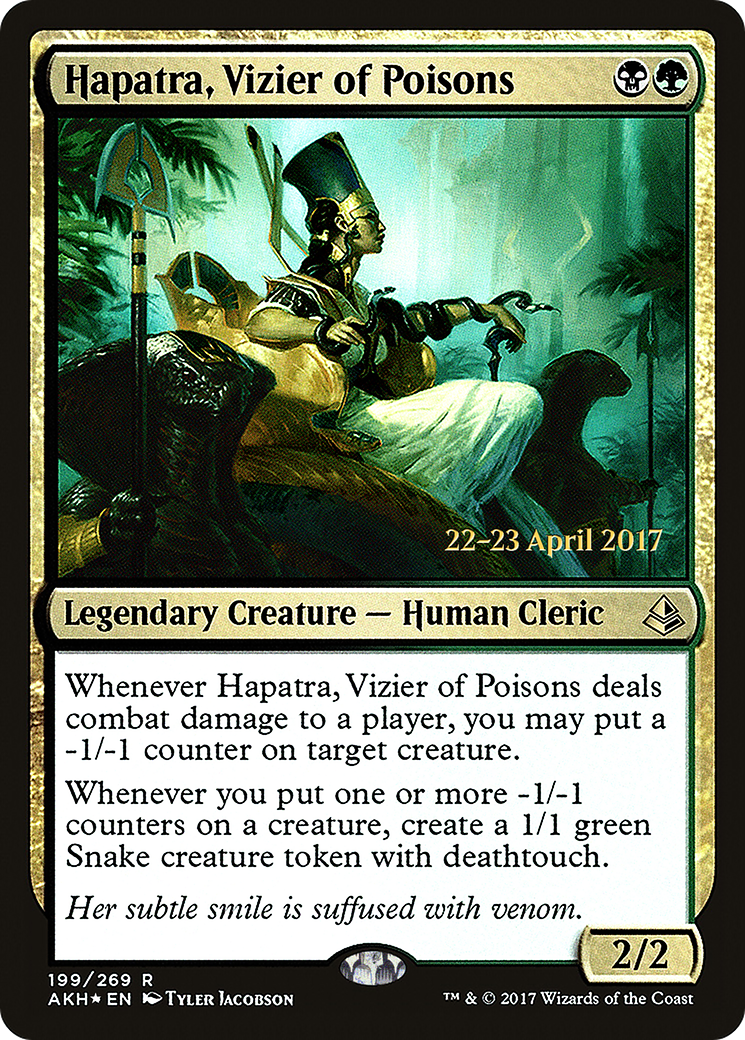 Hapatra, Vizier of Poisons (PRE-199) [Amonkhet Promos] Foil MTG Single Wizards of the Coast