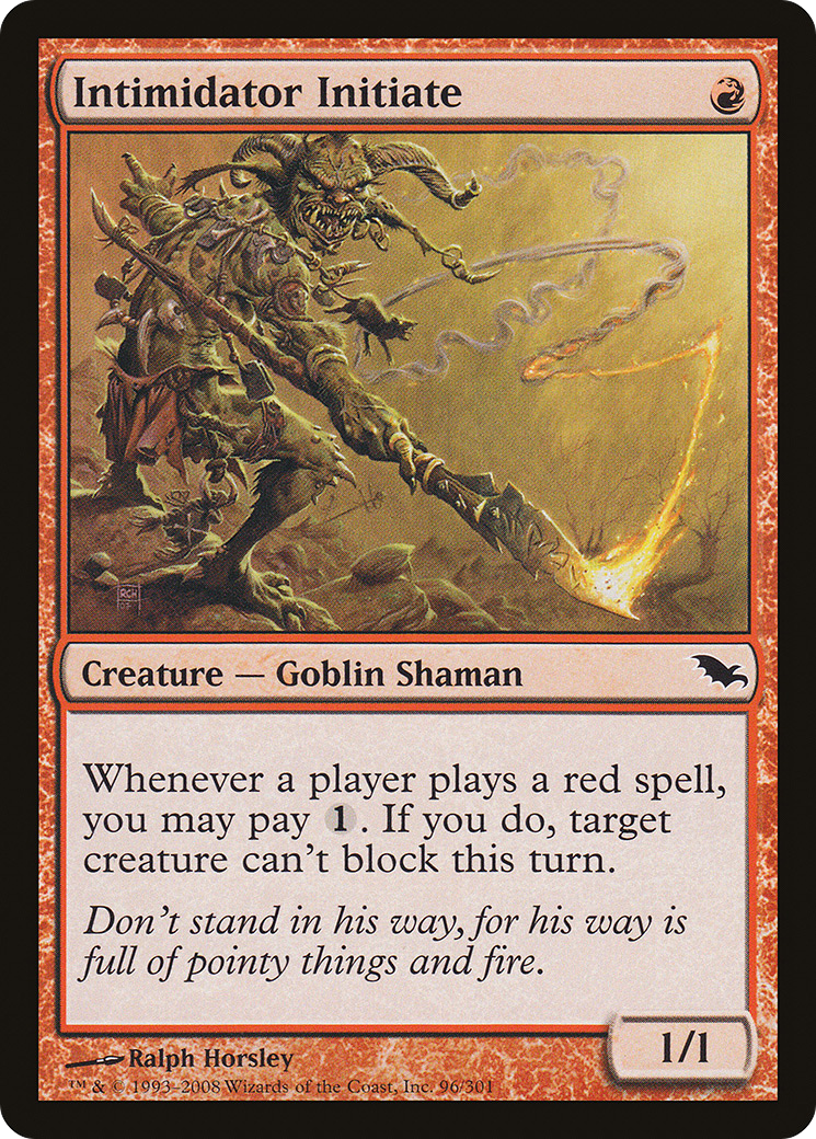 Intimidator Initiate (SHM-096) [Shadowmoor] Foil MTG Single Wizards of the Coast