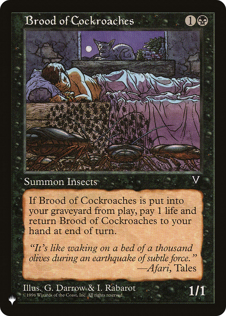 Brood of Cockroaches (LIST-VIS-53) [Mystery Booster] The List MTG Single Wizards of the Coast