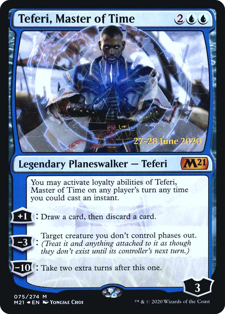 Teferi, Master of Time (PRE-075) [Core Set 2021 Promos] Foil MTG Single Wizards of the Coast