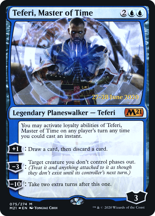 Teferi, Master of Time (PRE-075) [Core Set 2021 Promos] Foil MTG Single Wizards of the Coast