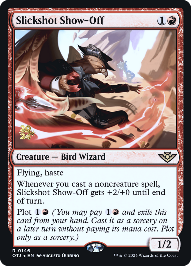 Slickshot Show-Off (PRE-146) [Outlaws of Thunder Junction Promos] Foil MTG Single Wizards of the Coast
