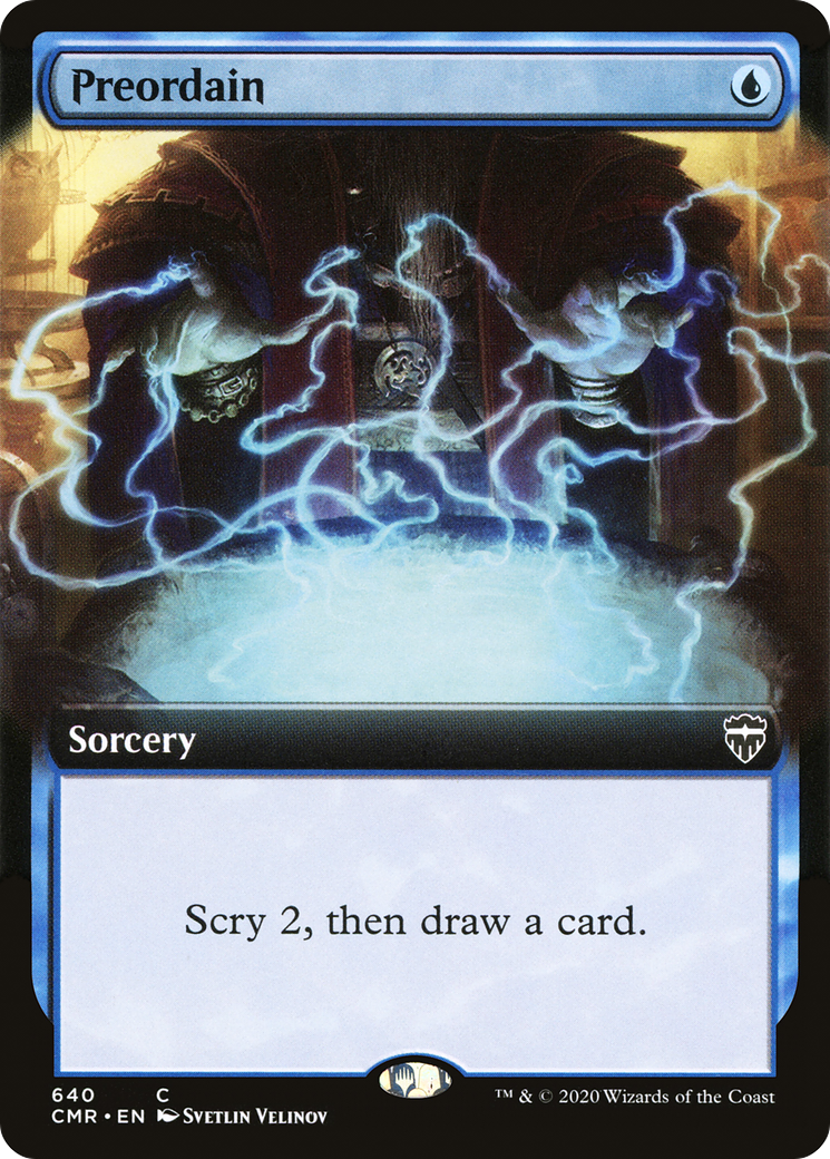 Preordain (CMR-640) [Commander Legends] (Extended Art) Foil MTG Single Wizards of the Coast