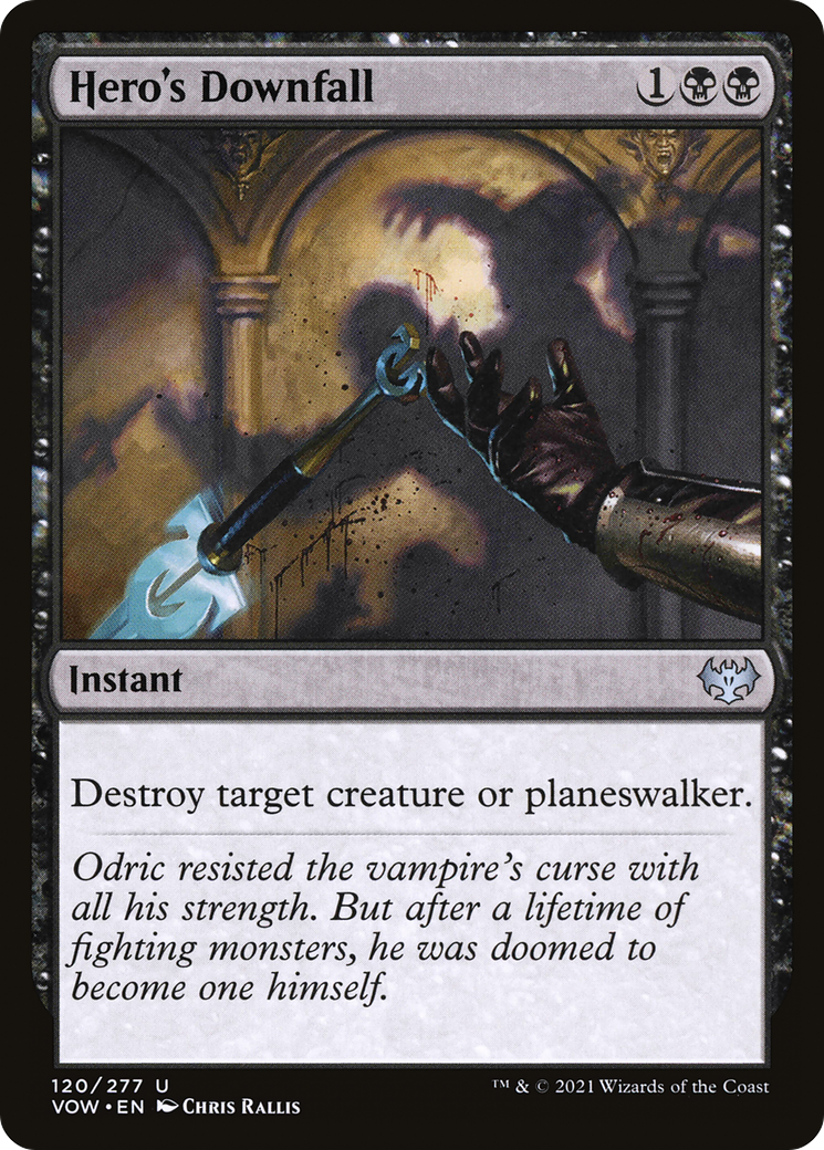 Hero's Downfall (VOW-120) [Innistrad: Crimson Vow] Foil MTG Single Wizards of the Coast
