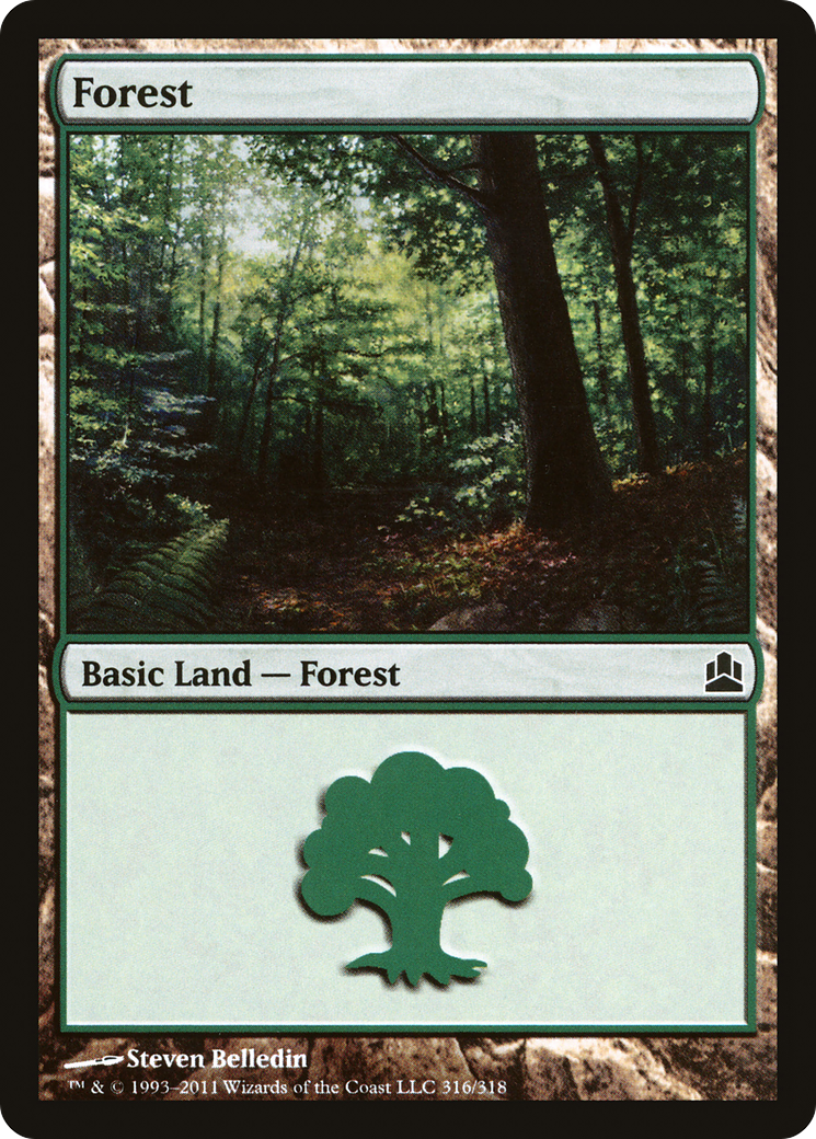 Forest (CMD-316) [Commander 2011] MTG Single Wizards of the Coast