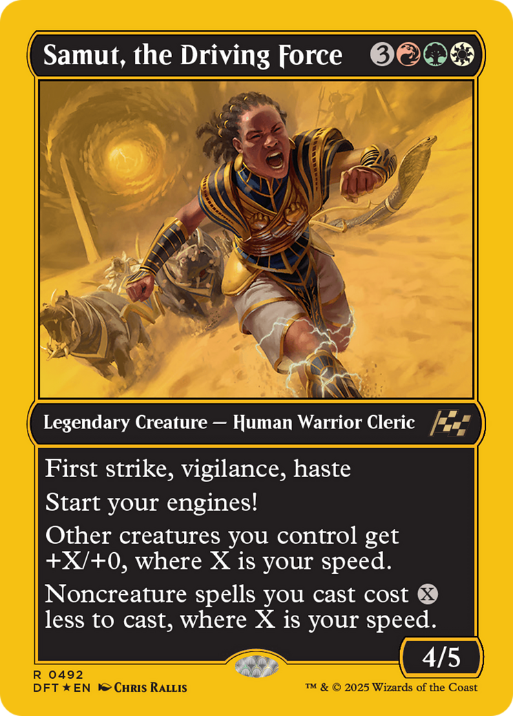 Samut, the Driving Force (First-Place Foil) (DFT-492) [Aetherdrift] Foil MTG Single Wizards of the Coast