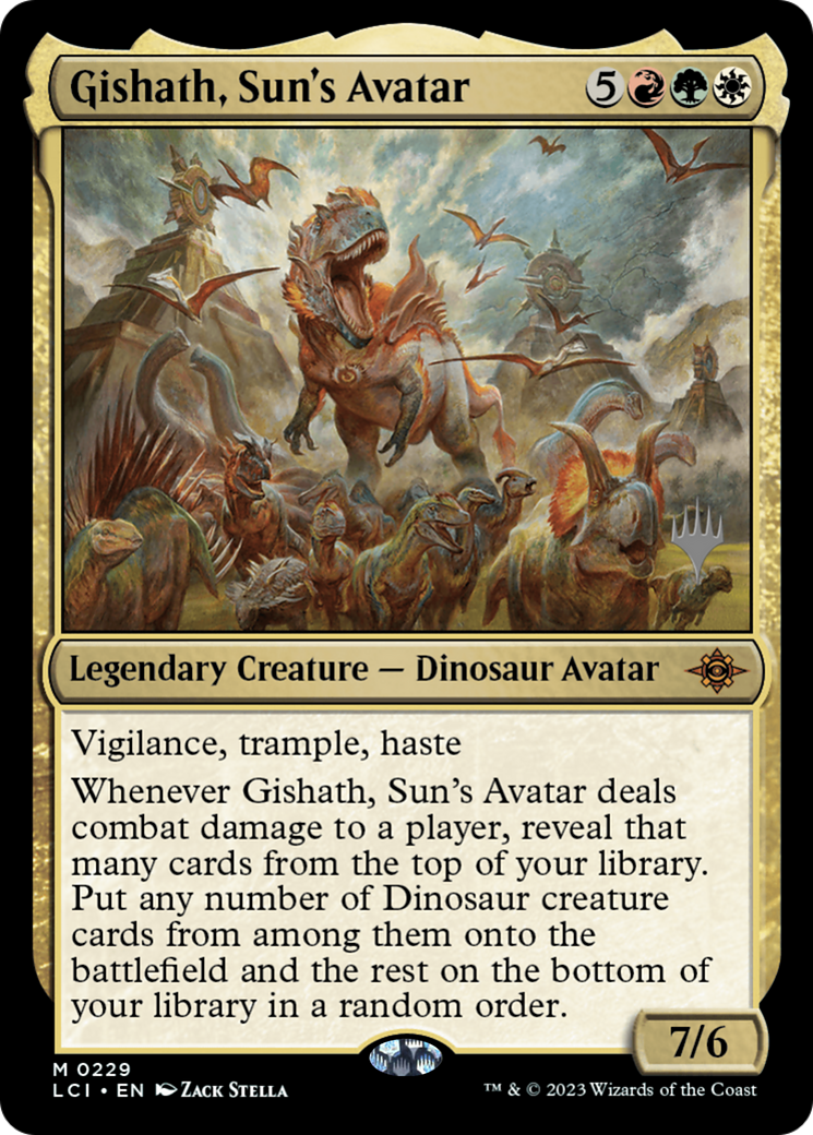 Gishath, Sun's Avatar (PPLCI-229) [The Lost Caverns of Ixalan Promos] Foil MTG Single Wizards of the Coast