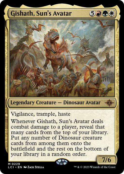 Gishath, Sun's Avatar (PPLCI-229) [The Lost Caverns of Ixalan Promos] Foil MTG Single Wizards of the Coast