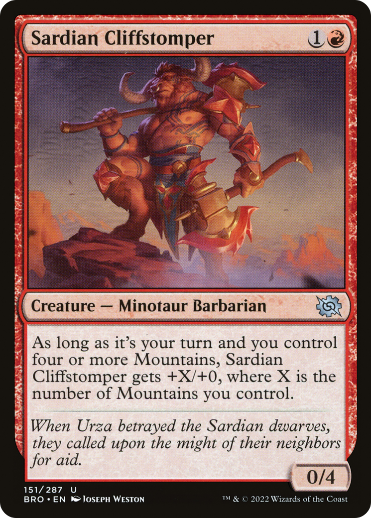 Sardian Cliffstomper (BRO-151) [The Brothers' War] Foil MTG Single Wizards of the Coast