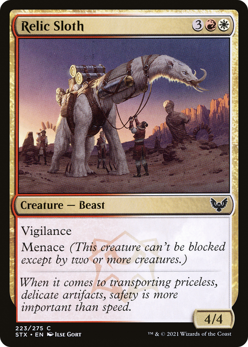 Relic Sloth (STX-223) [Strixhaven: School of Mages] MTG Single Wizards of the Coast
