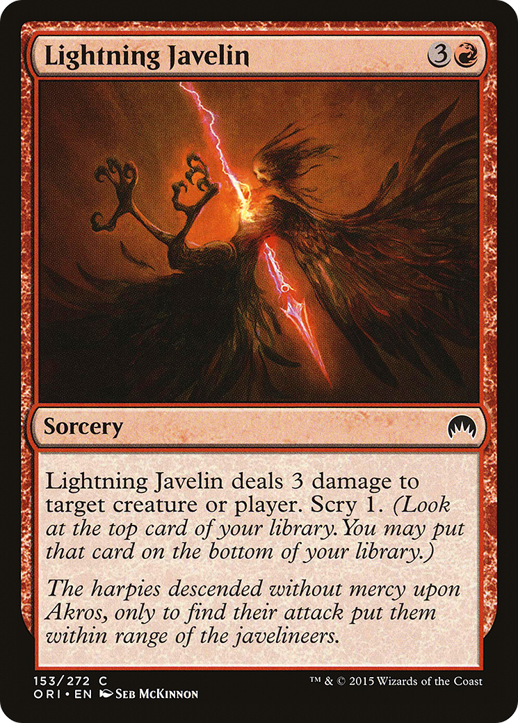 Lightning Javelin (ORI-153) [Magic Origins] MTG Single Wizards of the Coast