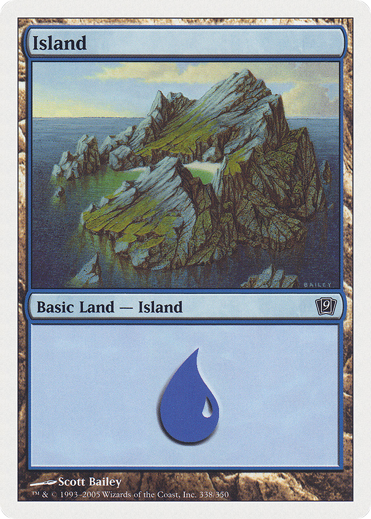 Island (338) (9ED-338) [9th Edition] MTG Single Wizards of the Coast