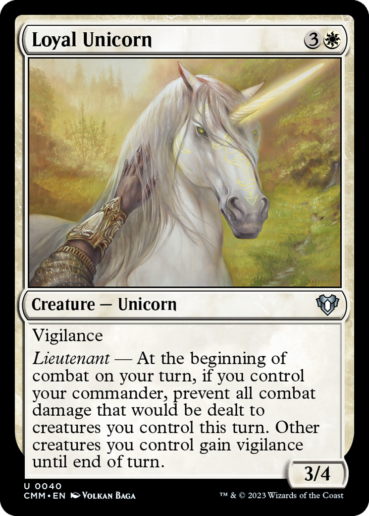 Loyal Unicorn (CMM-040) [Commander Masters] MTG Single Wizards of the Coast