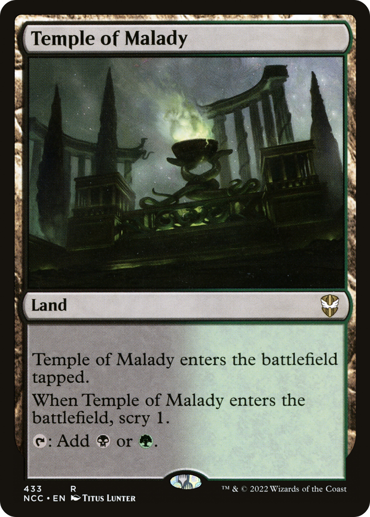 Temple of Malady (NCC-433) [New Capenna Commander] MTG Single Wizards of the Coast