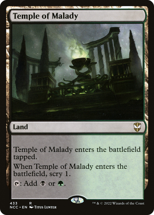 Temple of Malady (NCC-433) [New Capenna Commander] MTG Single Wizards of the Coast