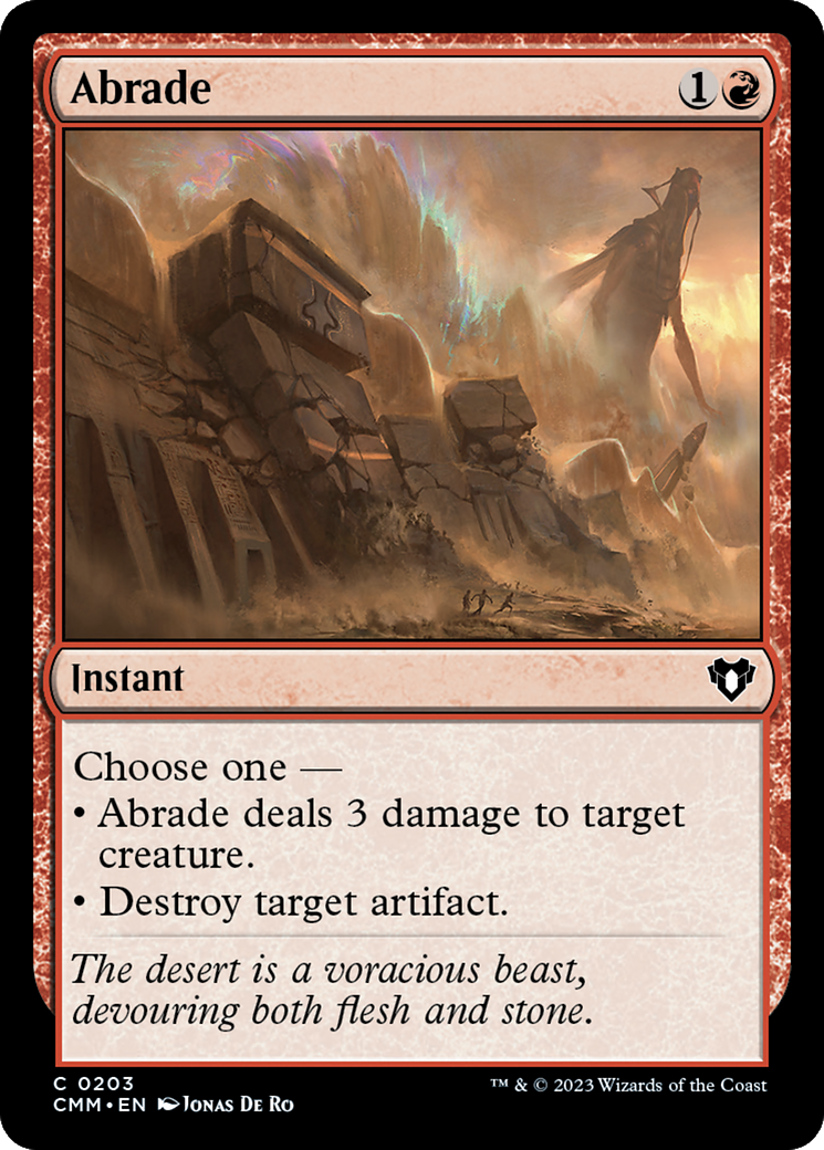 Abrade (CMM-203) [Commander Masters] Foil MTG Single Wizards of the Coast