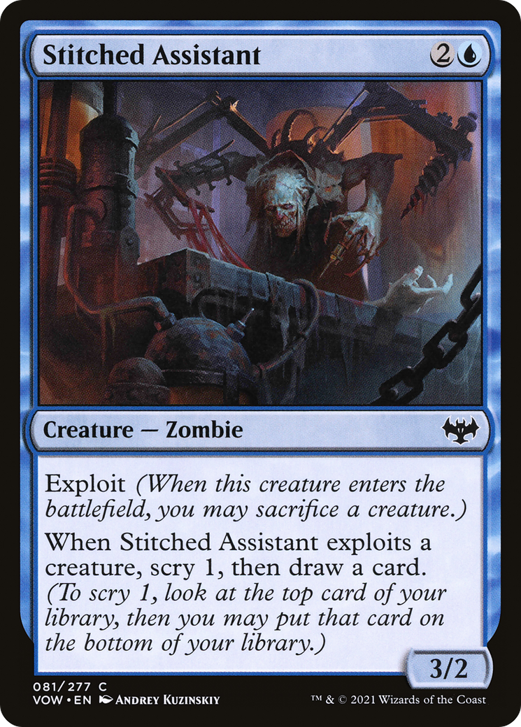 Stitched Assistant (VOW-081) [Innistrad: Crimson Vow] Foil MTG Single Wizards of the Coast