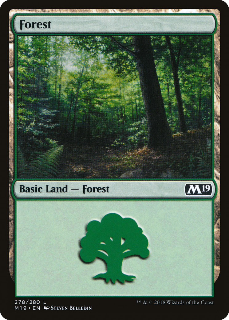 Forest (M19-278) [Core Set 2019] MTG Single Wizards of the Coast