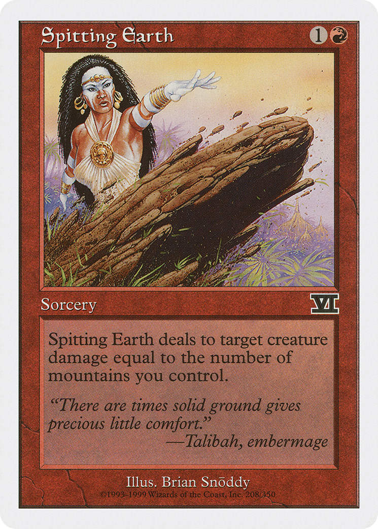 Spitting Earth (6ED-208) [Classic Sixth Edition] MTG Single Wizards of the Coast