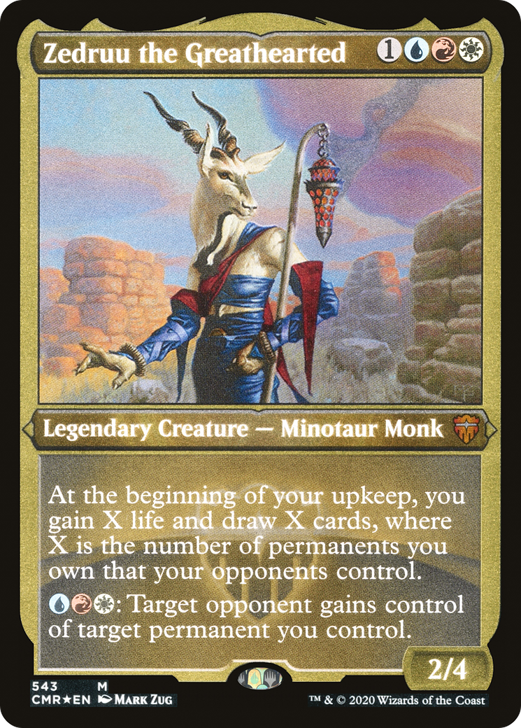 Zedruu the Greathearted (Foil Etched) (CMR-543) [Commander Legends] Foil MTG Single Wizards of the Coast