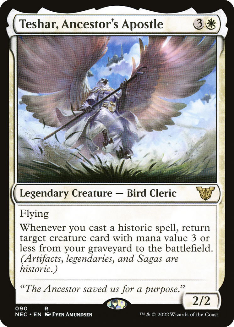 Teshar, Ancestor's Apostle (NEC-090) [Neon Dynasty Commander] MTG Single Wizards of the Coast