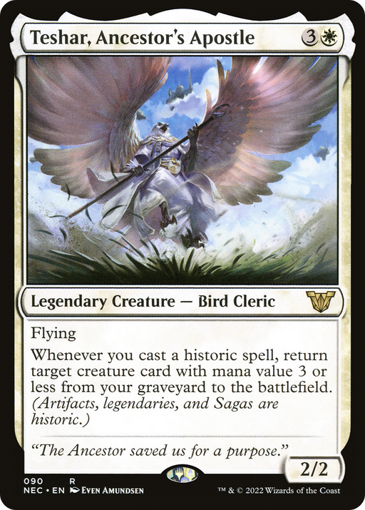 Teshar, Ancestor's Apostle (NEC-090) [Neon Dynasty Commander] MTG Single Wizards of the Coast