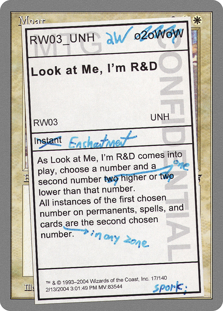 Look at Me, I'm R&D (UNH-017) [Unhinged] Foil MTG Single Wizards of the Coast