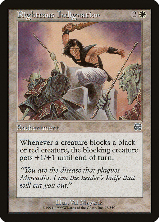 Righteous Indignation (MMQ-046) [Mercadian Masques] MTG Single Wizards of the Coast