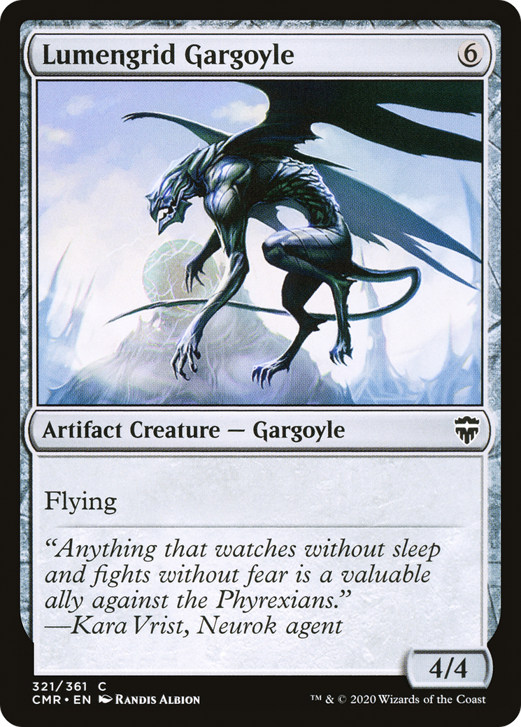 Lumengrid Gargoyle (CMR-321) [Commander Legends] Foil MTG Single Wizards of the Coast