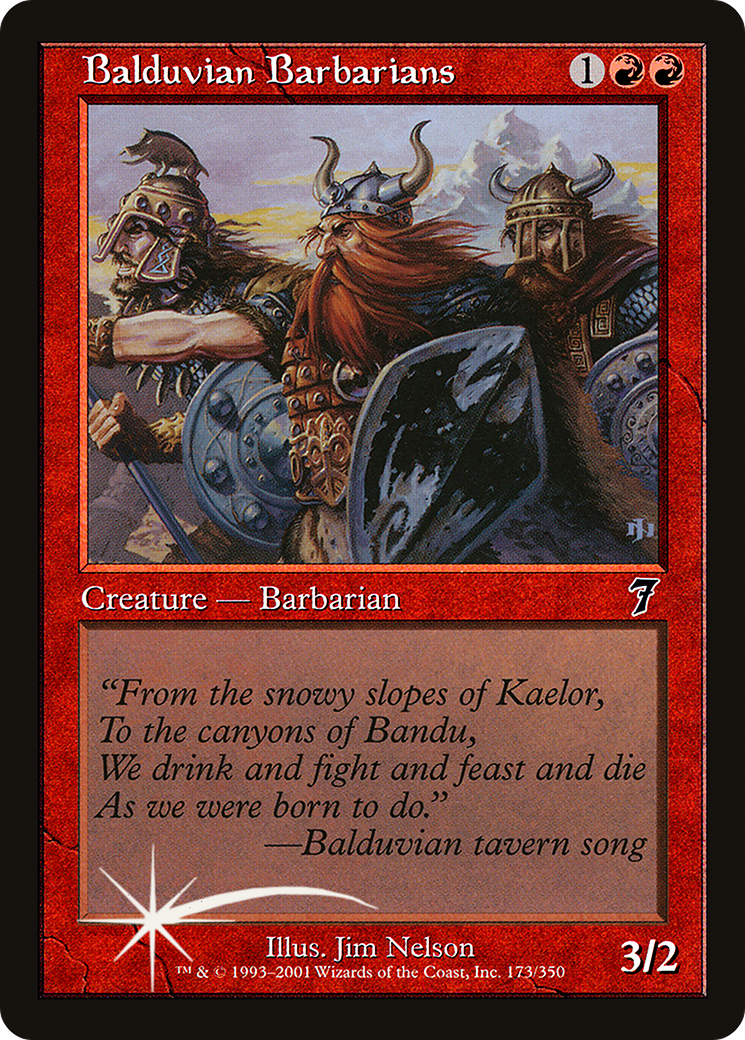 Balduvian Barbarians (7ED-173) [7th Edition] Foil MTG Single Wizards of the Coast