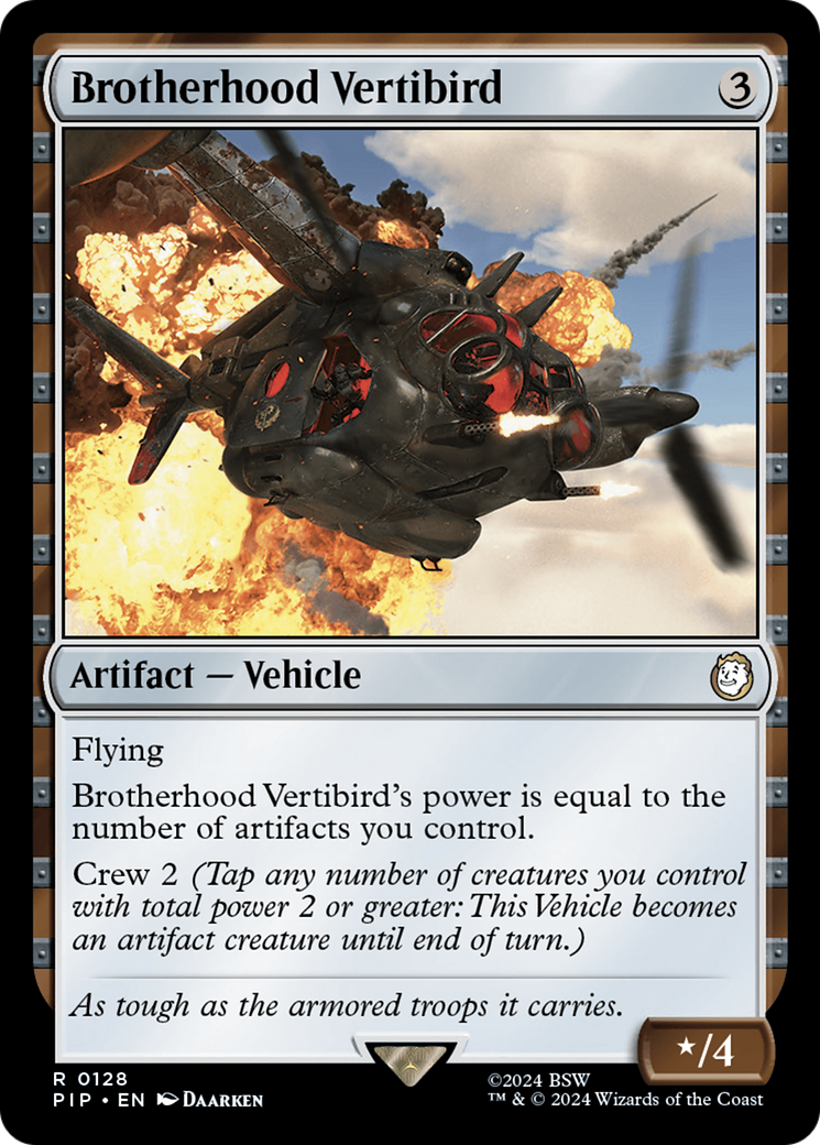 Brotherhood Vertibird (PIP-128) [Fallout] Foil MTG Single Wizards of the Coast