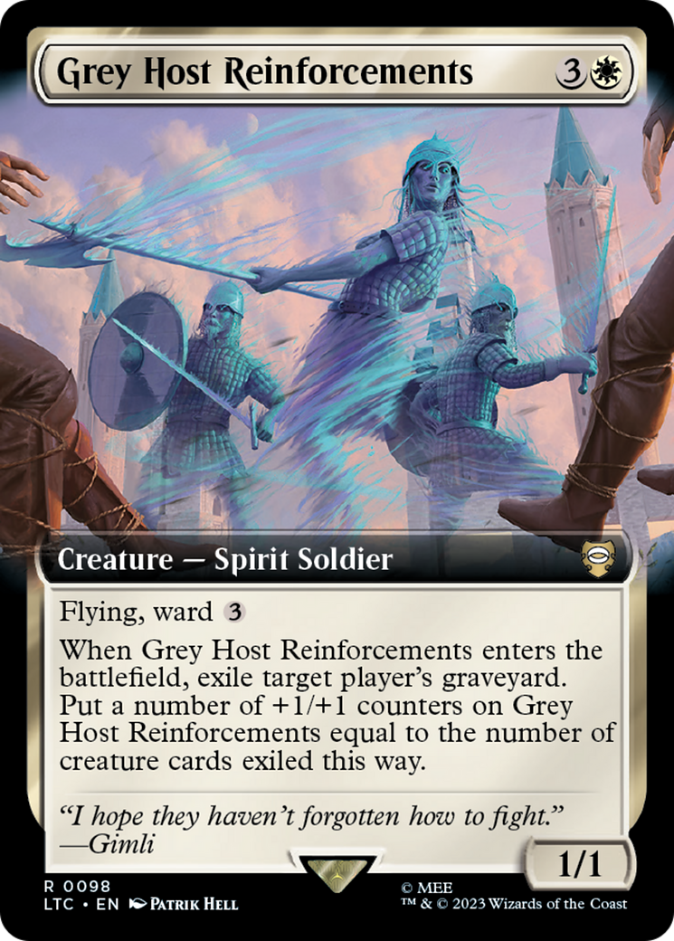 Grey Host Reinforcements (LTC-098) [Tales of Middle-earth Commander] (Extended Art) Foil MTG Single Wizards of the Coast