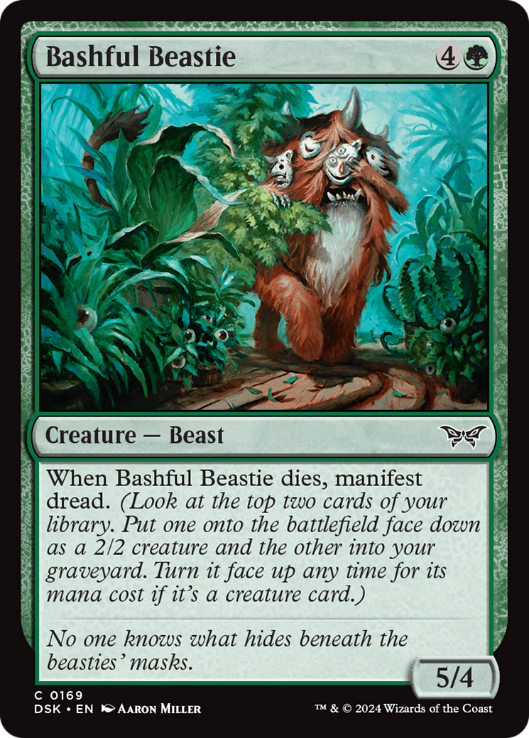 Bashful Beastie (DSK-169) [Duskmourn: House of Horror] Foil MTG Single Wizards of the Coast