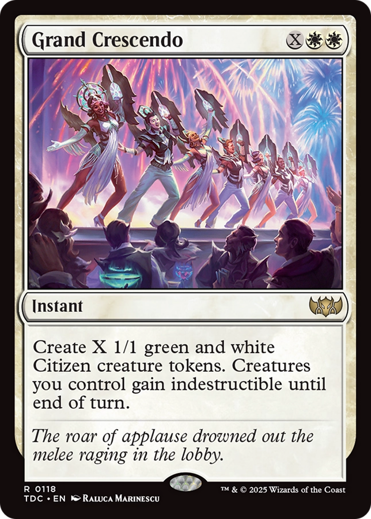 Grand Crescendo (TDC-118) [Commander: Tarkir: Dragonstorm] MTG Single Wizards of the Coast