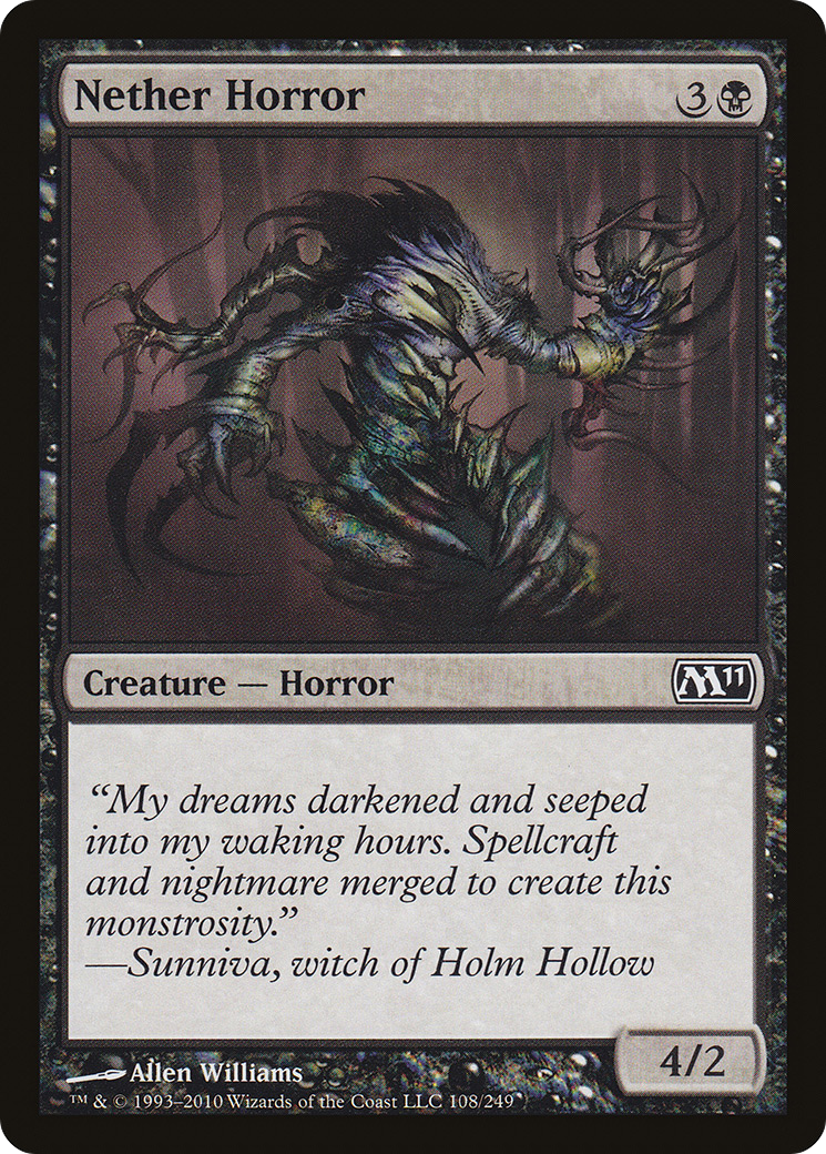 Nether Horror (M11-108) [Magic 2011] Foil MTG Single Wizards of the Coast