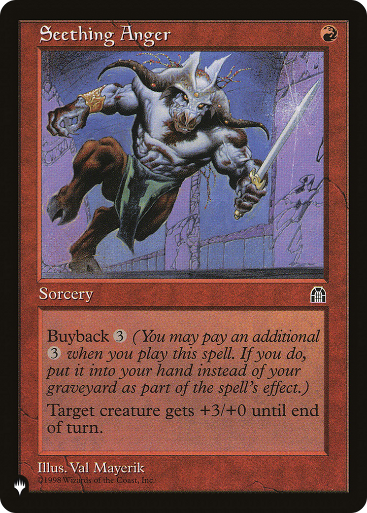 Seething Anger (LIST-STH-96) [Mystery Booster] The List MTG Single Wizards of the Coast
