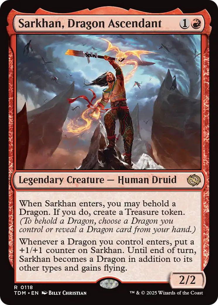 Sarkhan, Dragon Ascendant (TDM-118) [Tarkir: Dragonstorm] Foil MTG Single Wizards of the Coast