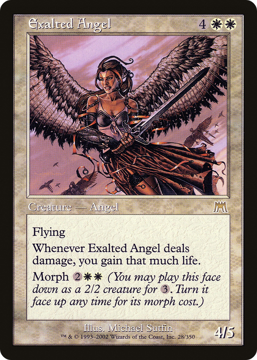 Exalted Angel (ONS-028) [Onslaught] MTG Single Wizards of the Coast