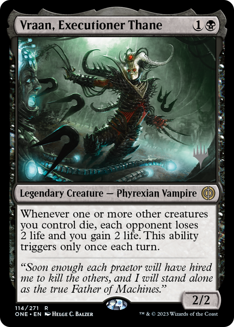 Vraan, Executioner Thane (PPONE-114) [Phyrexia: All Will Be One Promos] MTG Single Wizards of the Coast