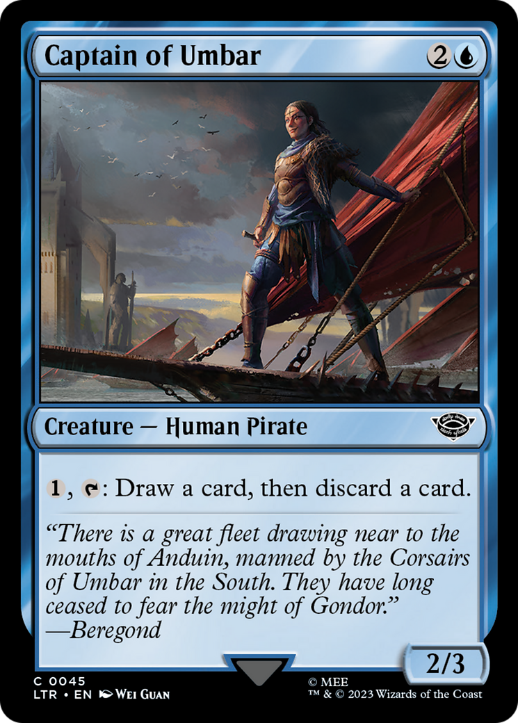 Captain of Umbar (LTR-045) [The Lord of the Rings: Tales of Middle-earth] MTG Single Wizards of the Coast