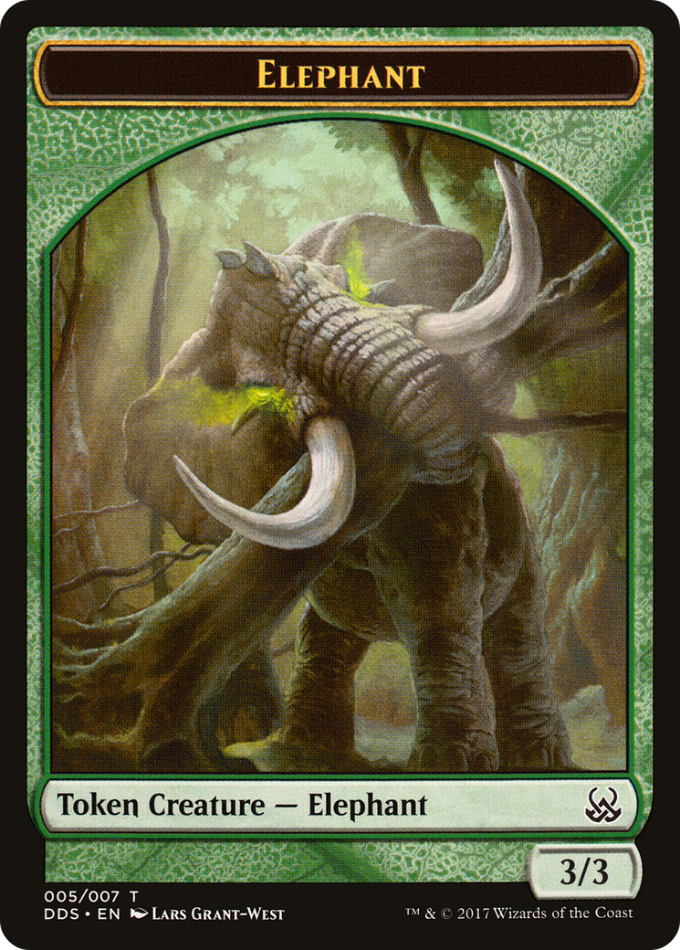 Elephant Token (DDS-005) [Misc] Duel Decks: Mind vs. Might Tokens MTG Single Wizards of the Coast