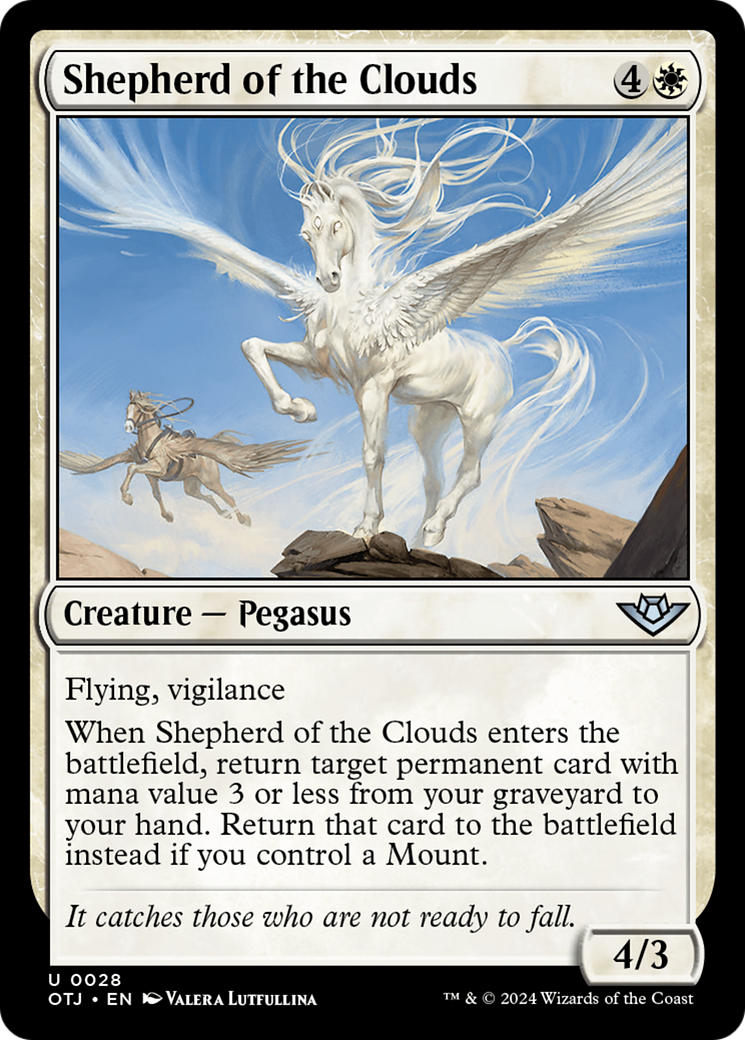 Shepherd of the Clouds (OTJ-028) [Outlaws of Thunder Junction] Foil MTG Single Wizards of the Coast