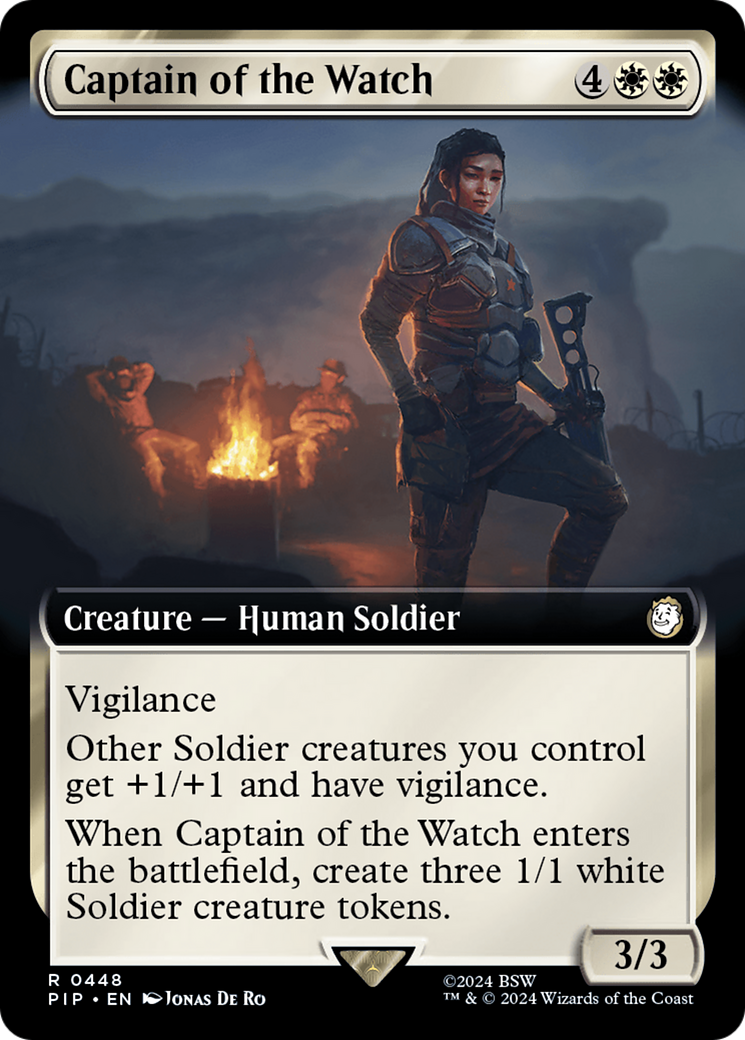 Captain of the Watch (PIP-448) [Fallout] (Extended Art) Foil MTG Single Wizards of the Coast