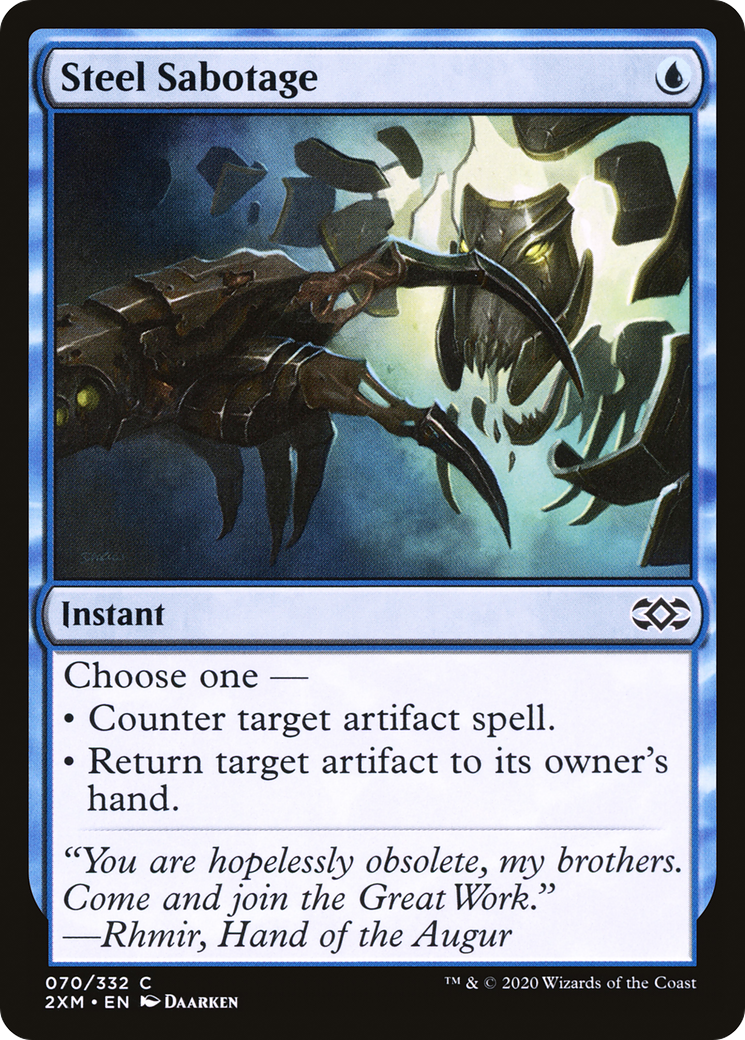 Steel Sabotage (2XM-070) [Double Masters] MTG Single Wizards of the Coast