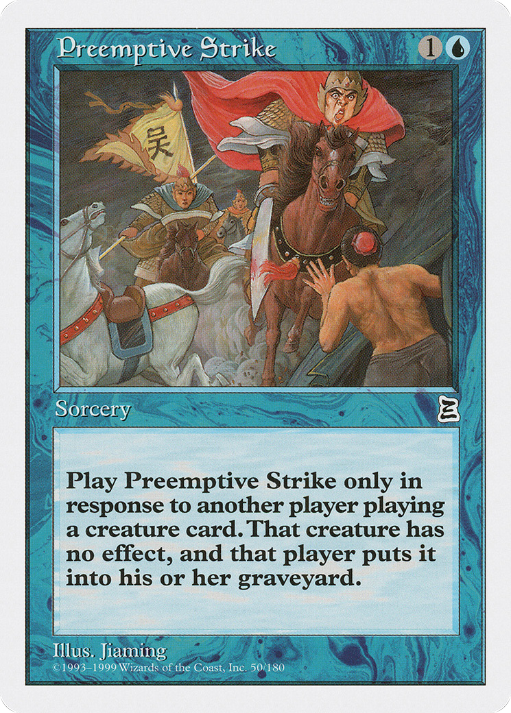 Preemptive Strike (PTK-050) [Oldschool] Portal Three Kingdoms MTG Single Wizards of the Coast
