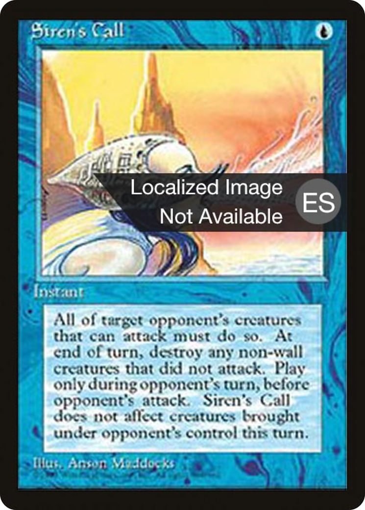 Siren's Call (4BB-101) [Fourth Edition Foreign Black Border] MTG Single Wizards of the Coast