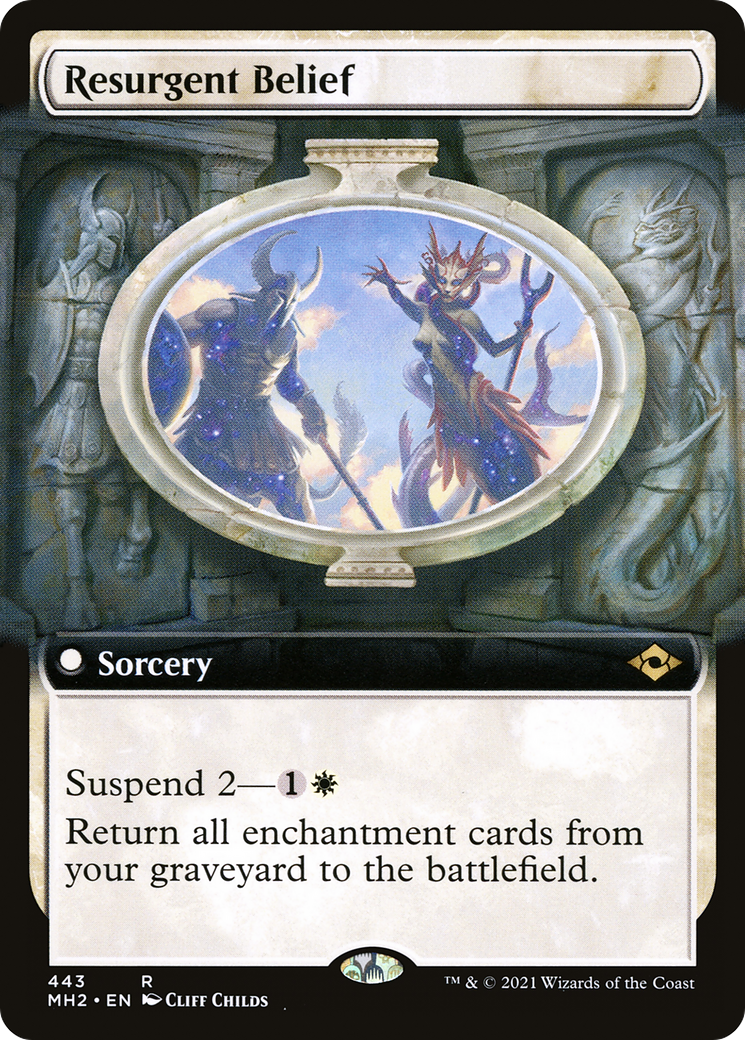 Resurgent Belief (MH2-443) [Modern Horizons 2] (Extended Art) MTG Single Modern Horizons 2