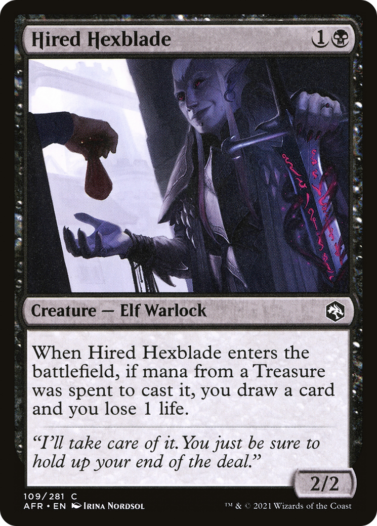 Hired Hexblade (AFR-109) [Adventures in the Forgotten Realms] Foil MTG Single Wizards of the Coast