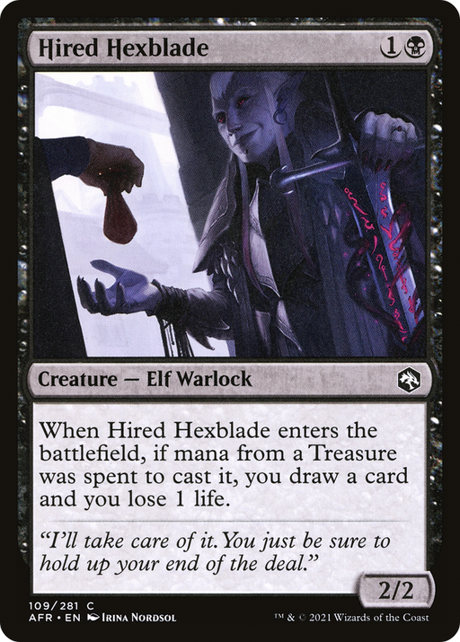 Hired Hexblade (AFR-109) [Adventures in the Forgotten Realms] MTG Single Wizards of the Coast