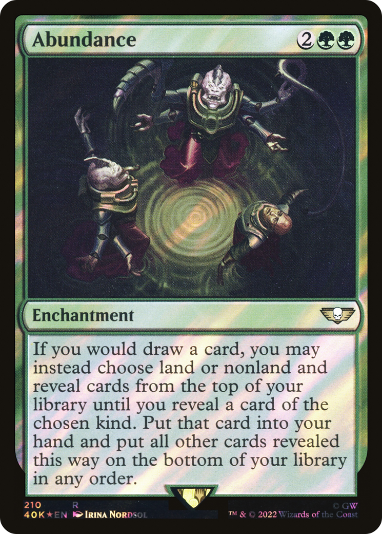 Abundance (40K-210★) [Warhammer 40,000 Commander] Foil MTG Single Wizards of the Coast